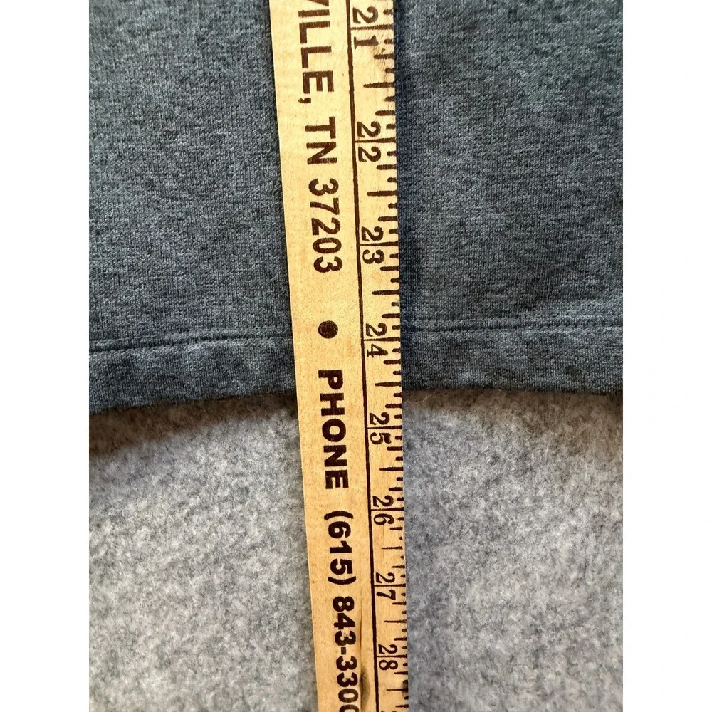 The North Face Mens Grey Quarter‎ Zip Fleece Pullover Jacket Small Orange Logo